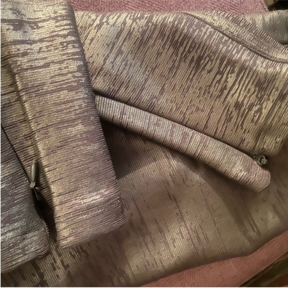 Hervé Leger PIETRA Silver Metallic Leggings Pants - Size XS - Picture 3 of 4